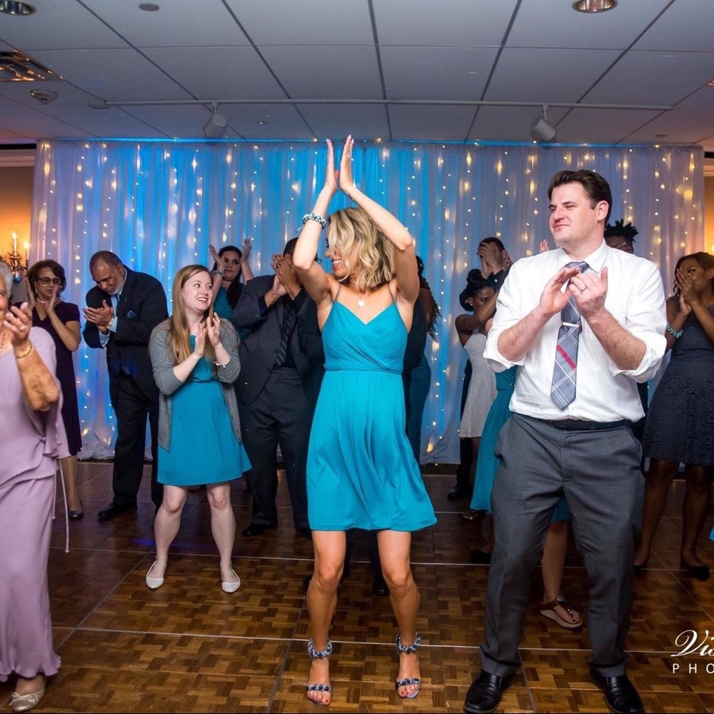 NWT David’s Bridal Teal Short Chiffon Dress